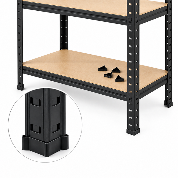 Стелаж металевий&nbsp;PRIMA HOME 5 полиць (180 &times; 90 &times; 40 см) для дому гаража складу магазину, Чорний G1447 фото