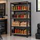 Стелаж металевий&nbsp;PRIMA HOME 5 полиць (180 &times; 90 &times; 40 см) для дому гаража складу магазину, Чорний G1447 фото 9