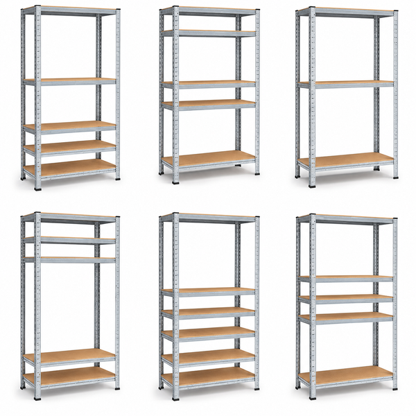 Стелаж металевий&nbsp;PRIMA HOME 5 полиць (150 &times; 70 &times; 30 см) для дому гаража складу магазину, Оцинкований G1450 фото