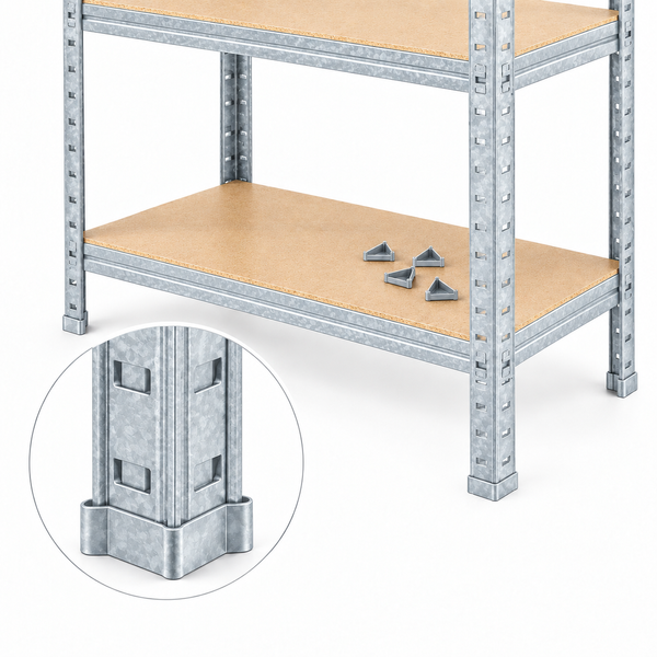 Стелаж металевий&nbsp;PRIMA HOME 5 полиць (150 &times; 70 &times; 30 см) для дому гаража складу магазину, Оцинкований G1450 фото