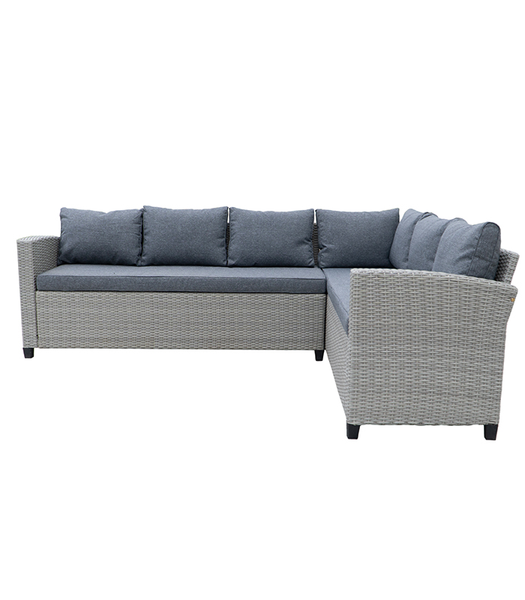 Набор садовой мебели &laquo;Стокгольм&raquo; из техноротанга (угловой диван с подушками + стол), Серый G1099 фото