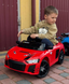 Дитячий електромобіль Cabrio 6V 5A (спойлер, пульт, LED-фари, звук, відкривні двері, педаль газу), Червоний G538/1 фото 9