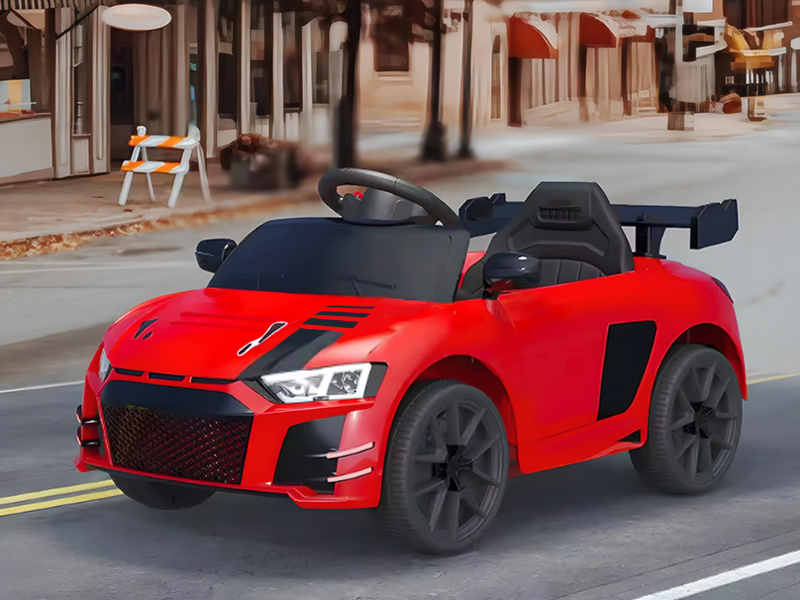 Дитячий електромобіль Cabrio 6V 5A (спойлер, пульт, LED-фари, звук, відкривні двері, педаль газу), Червоний G538/1 фото